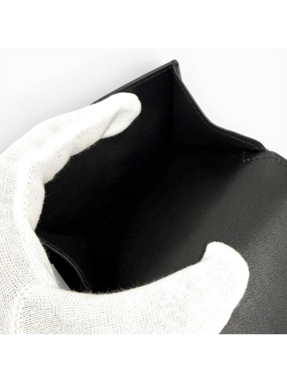 Balenciaga le Cagole Logo Leather Mini Wallet Trifold Black - Picture 7 of 12
